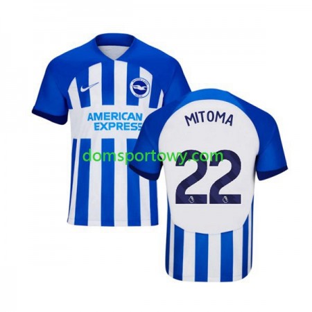 Koszulka Brighton Hove Albion Mitoma 22 Domowe Koszulki Piłkarskie 2023-2024 Krótki Rękaw